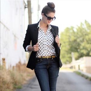 LOFT Polka Dot Button Up